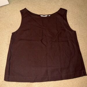 Classic Brown Sleeveless Top